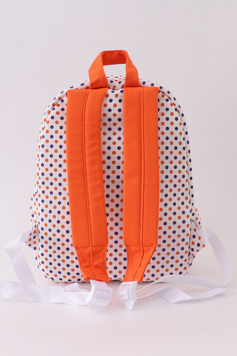 Clemson university embroidery girl schoolbag