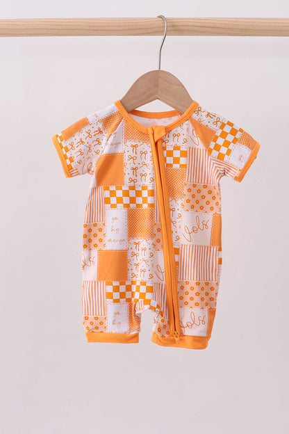 Tennessee floral checkered bamboo romper
