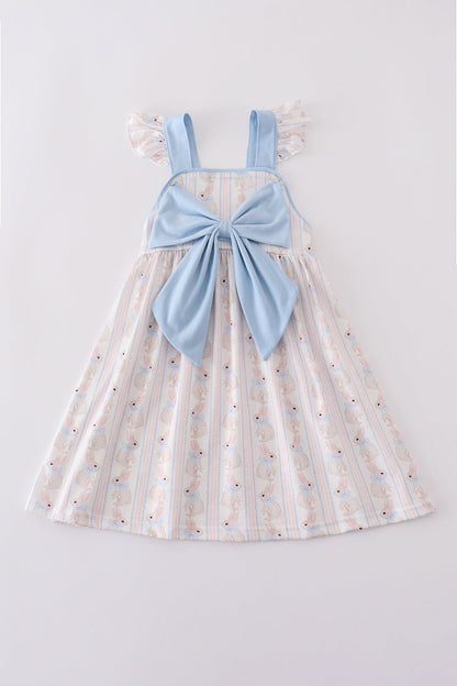Blue bow bunny girl dress