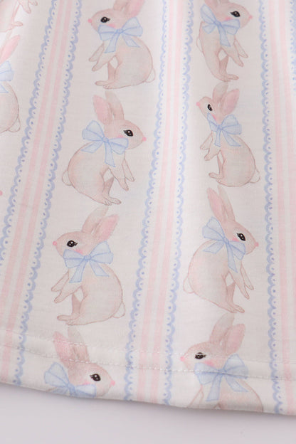 Blue bow bunny girl dress