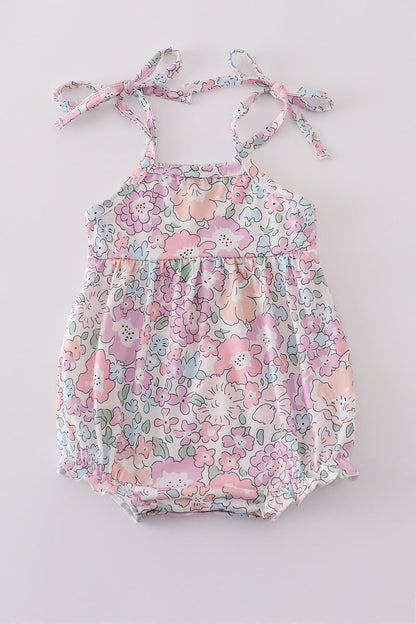 Pink blush garden bloom print bubble