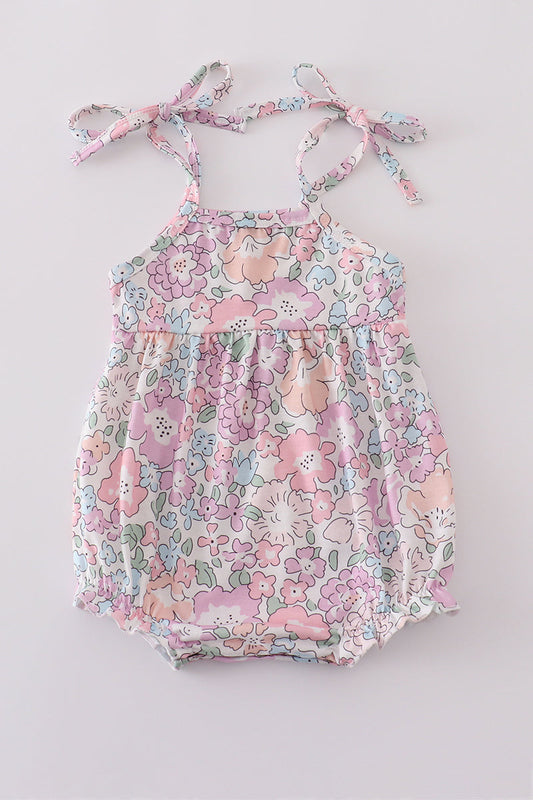 Pink blush garden bloom print bubble