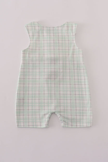 Green plaid sea shell starfish french knot jonjon