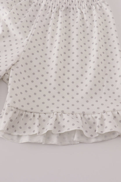 Green plaid sea shell starfish french knot ruffle shorts est