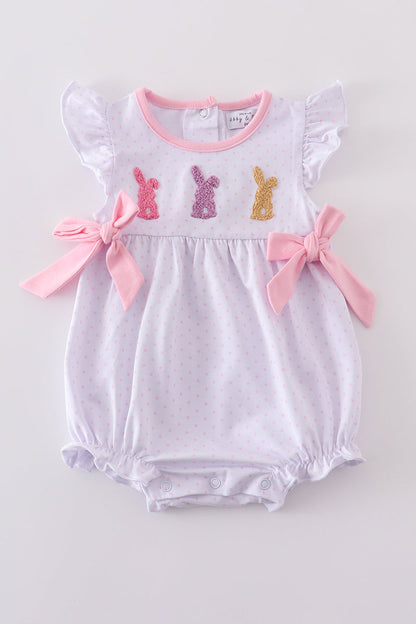 Premium Pink bunny bow bubble