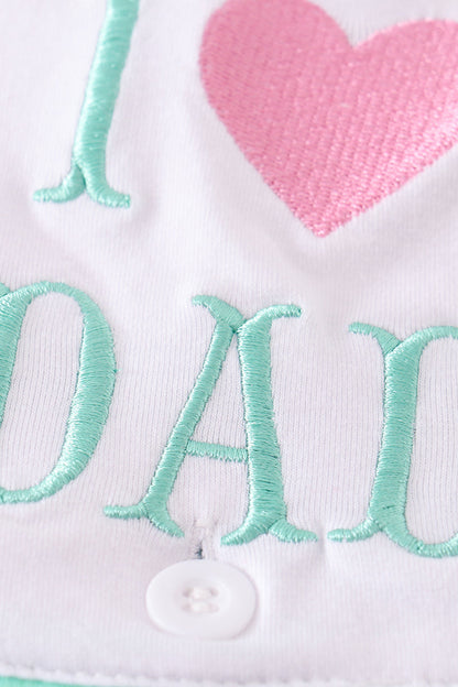 Floral I love dad embroidery dress