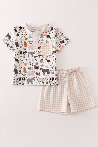 Beige farm boy set