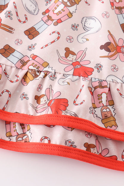 Red nutcracker girl dress