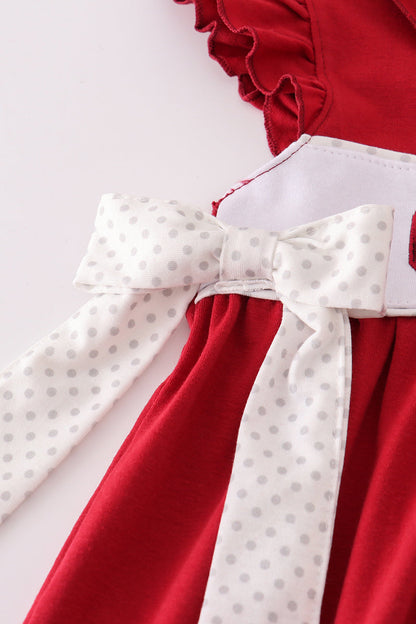 South Carolina Gamecocks embroidery ruffle dress