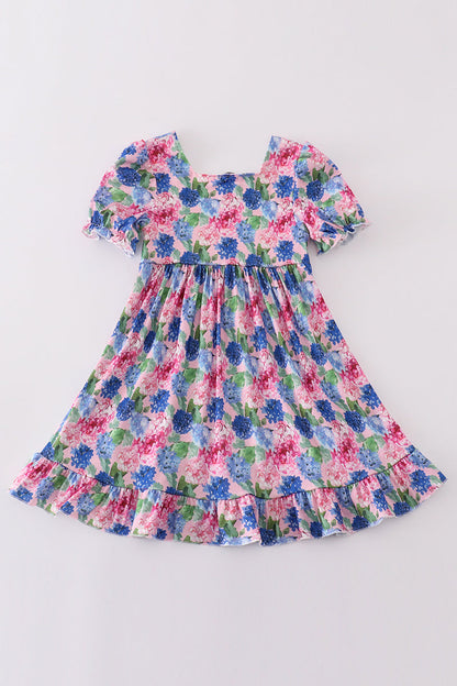 Blooming love MAMA'S GIRL embroidery girl dress
