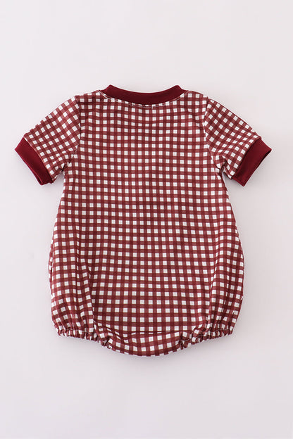 Mississippi MSU embroidery smocked gingham bubble
