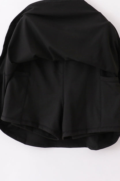 Black mom&me active skorts
